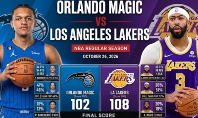 Orlando Magic vs Lakers Match Player Stats